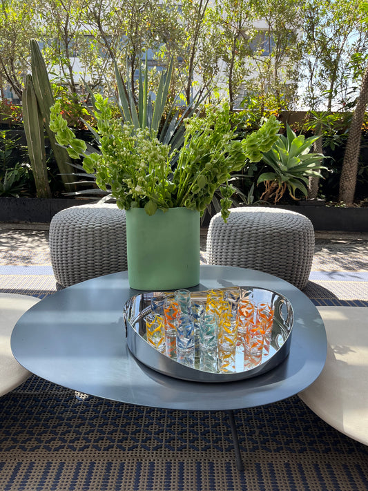 Vasos tequileros pintados a mano set de 4