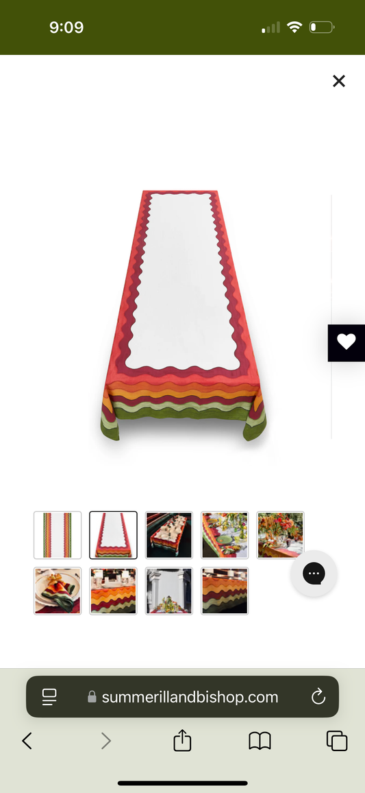 Mantel lino arcoíris