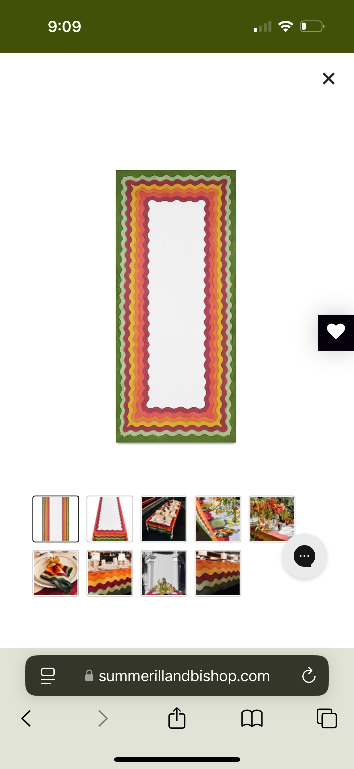 Mantel lino arcoíris