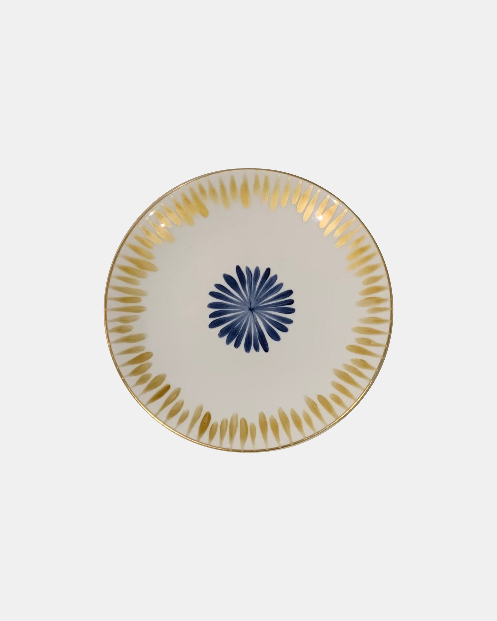 Allee De Cypres Salad Plate Blue & Yellow