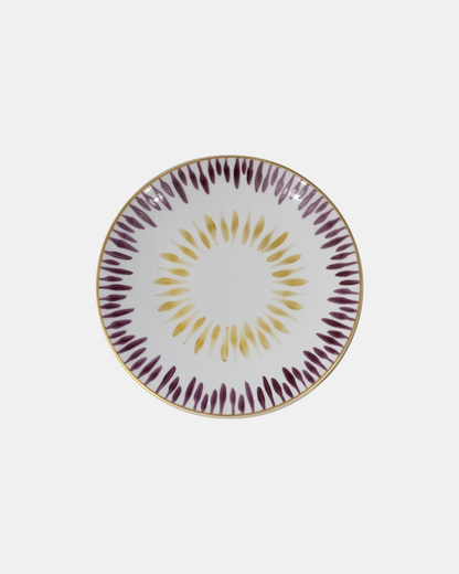 Allee De Cypres Salad Plate Purple & Gold