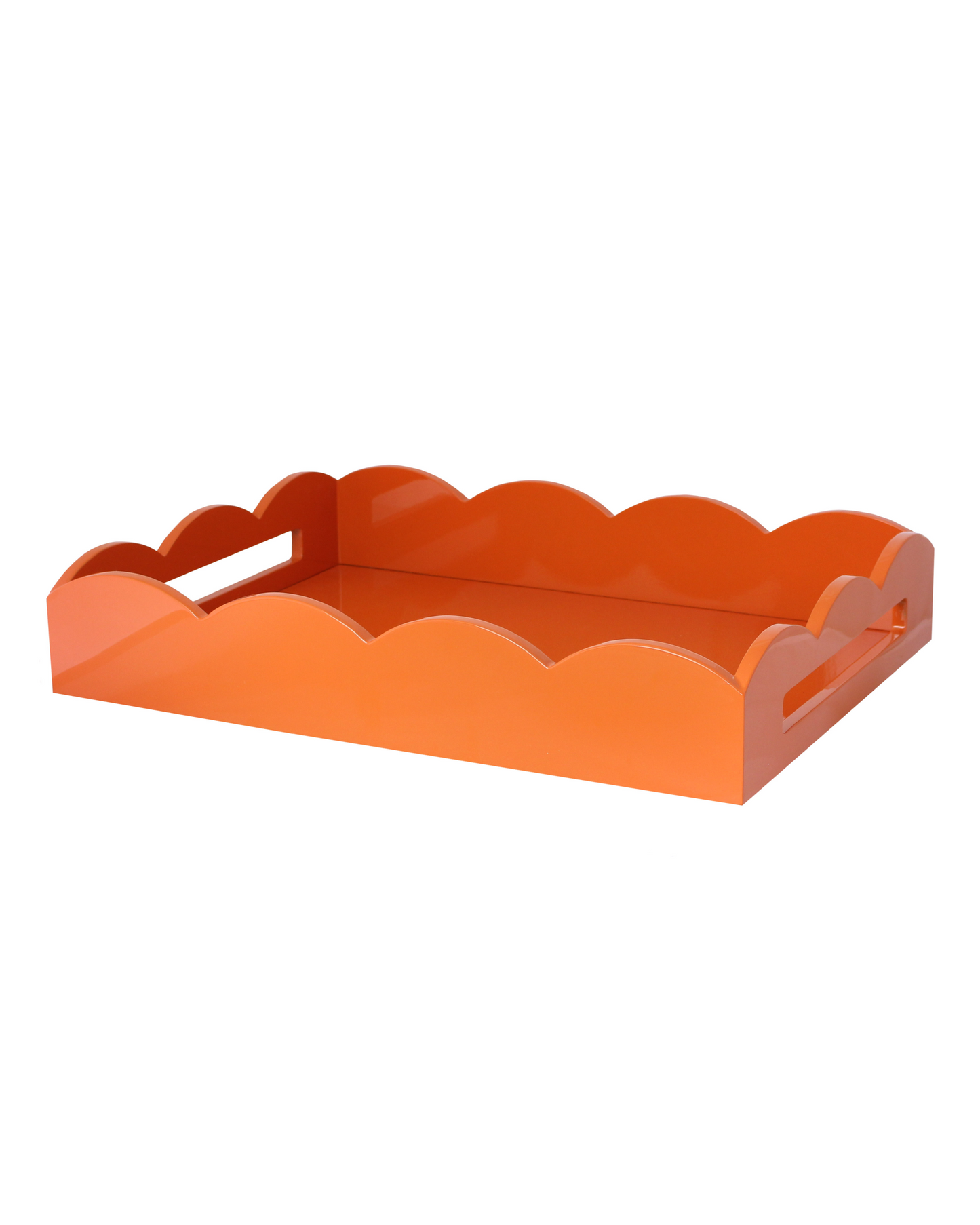 Ottoman Tray with Scalloped Edge - Small