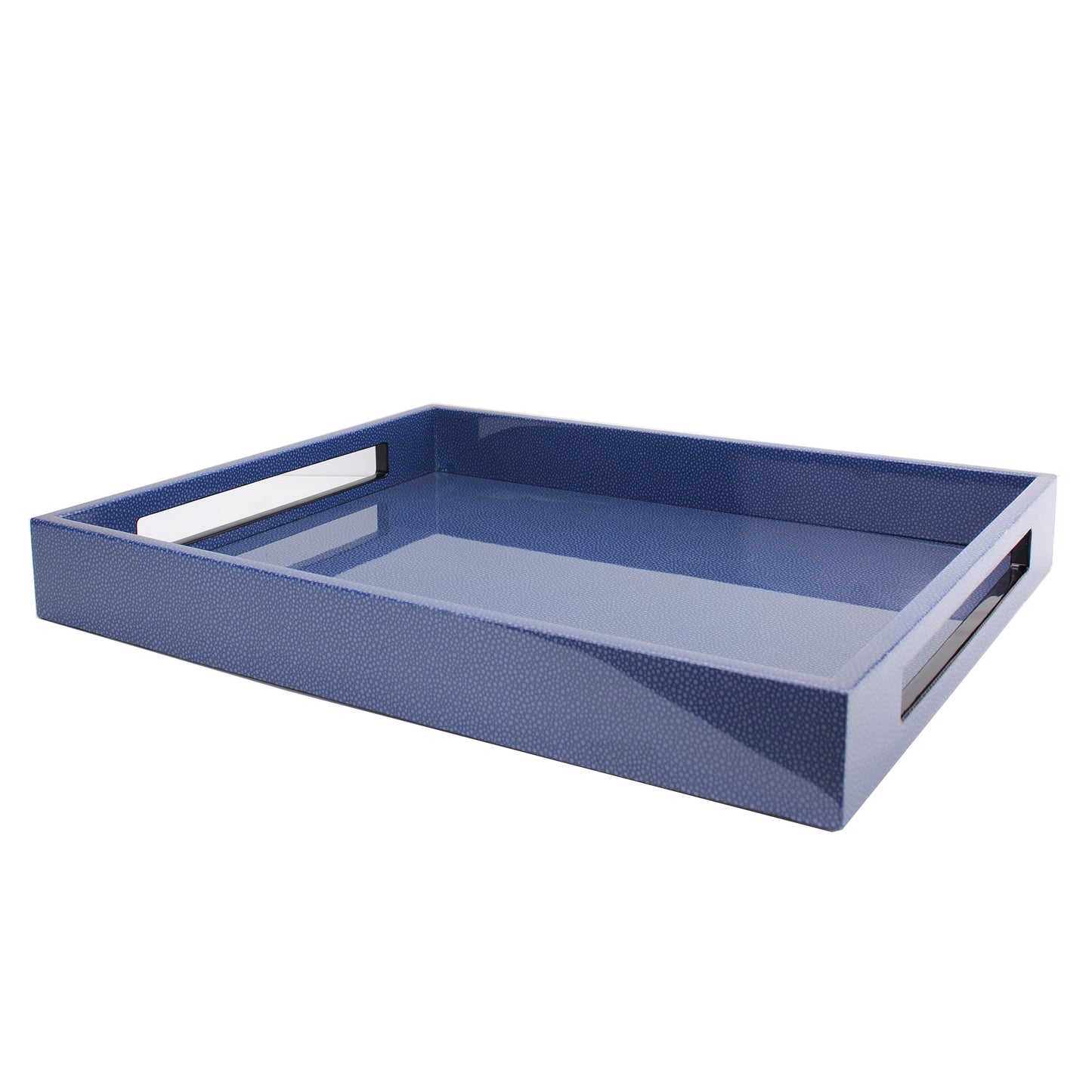 Tray in Blue Shagreen